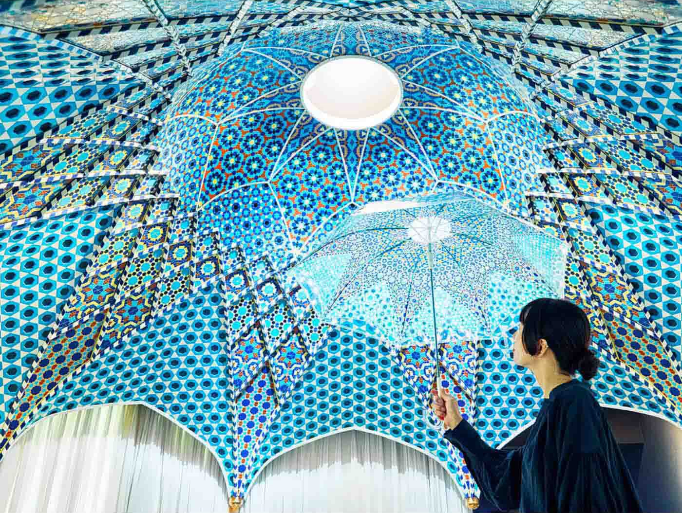 世界のタイル博物館×フェリシモ「幾何学模様のタイル装飾傘