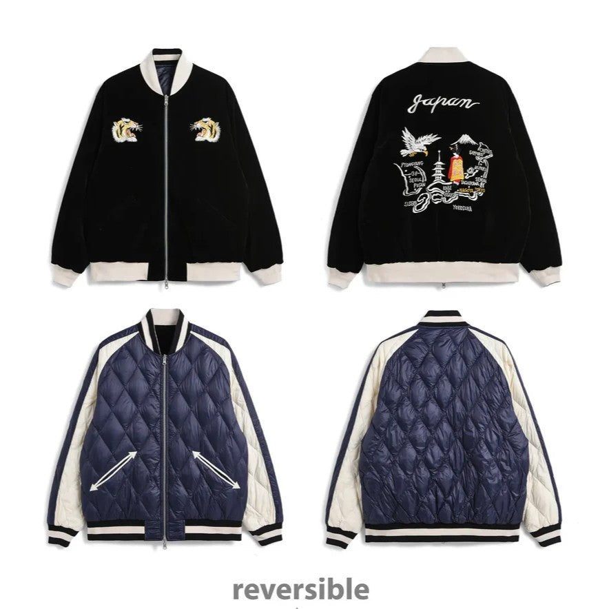 ジャパンスペシャル リバーシブル スカジャン ダウンジャケット