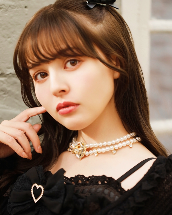 予約商品】ハートビジューパールネックレス ｜ LIZ LISA（リズリサ