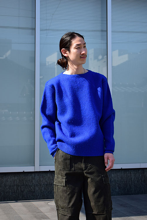 AURALEE[オーラリー] 23AW Milled French Merino Rib Knit Boat Neck P/O