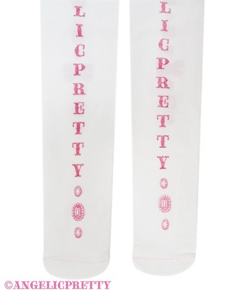 Jewel Logo Print Tights by Angelic Pretty