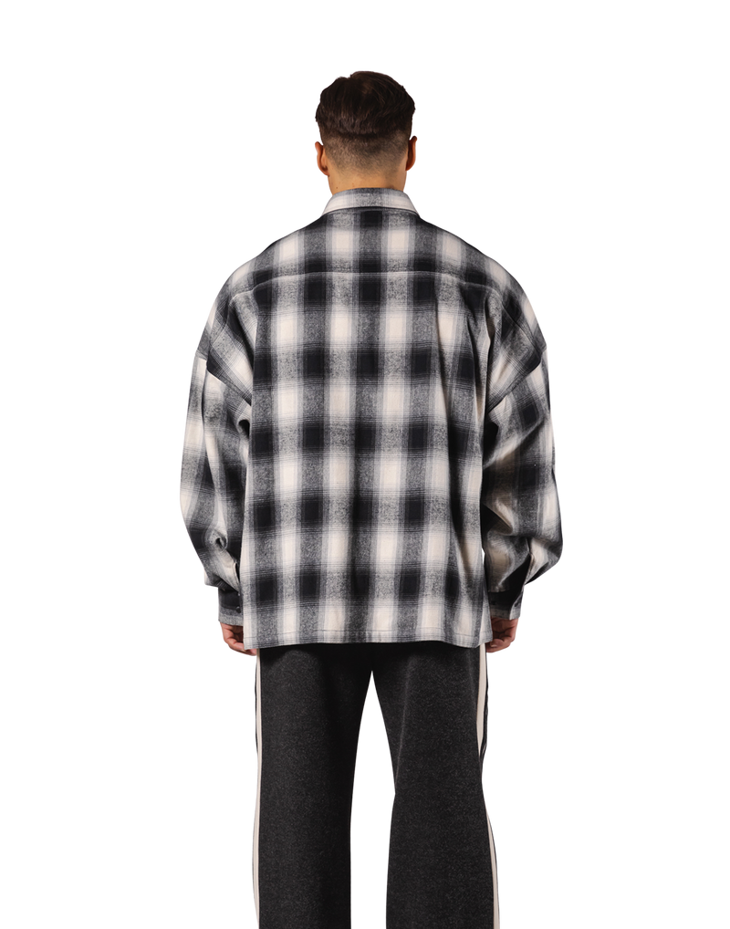 Oversize Flannel Shirt - Black – LÝFT