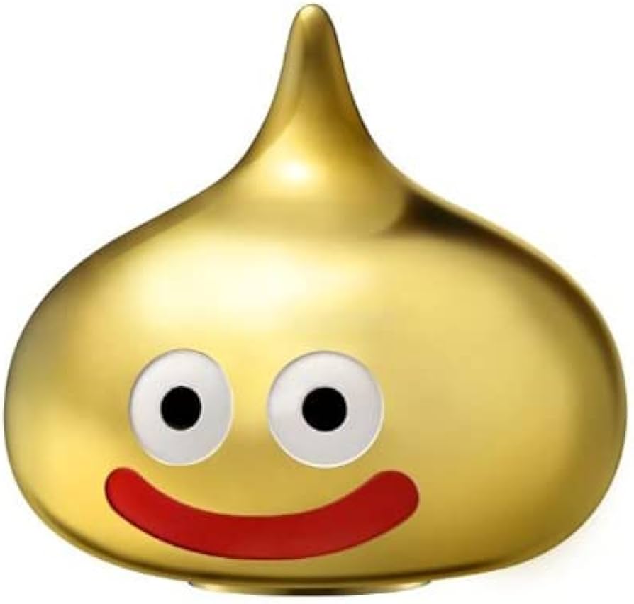 Amazon.co.jp: 超ビッグ DQ スライムバンク 金の貯金箱 ゴールド 19cm