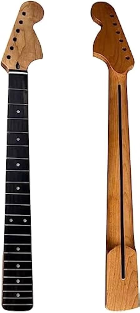 Amazon | 22フレットエレキギターネック、ローストメイプル指板