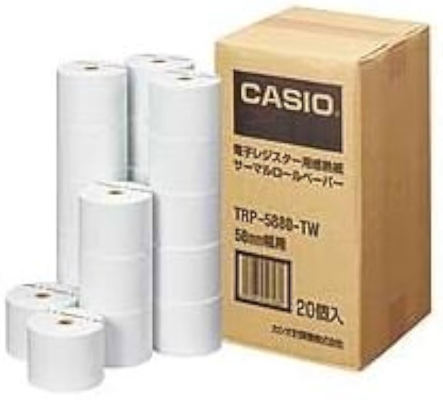 Amazon.co.jp: カシオ CASIO 電子レジスター用 ロールペーパー 紙幅