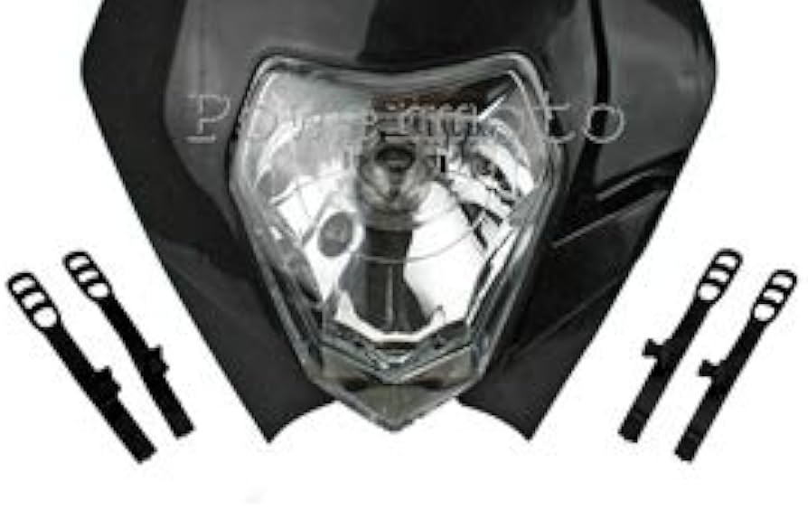Amazon | オートバイオレンジモトクロスヘッドライトenduroスーパー