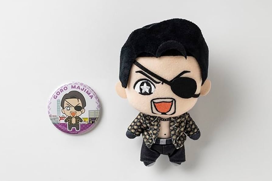 Amazon.co.jp: 龍が如く ぬいぐるみ＆缶バッジセット 極 真島 吾朗