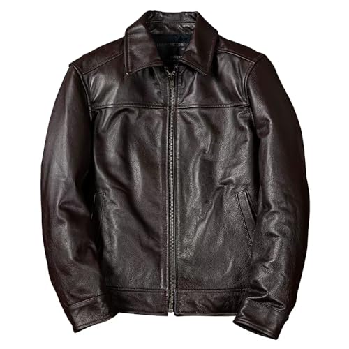 ブラウン 牛革 革ジャン メンズレザージャケット・革ジャン | 通販