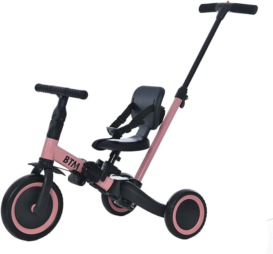 Amazon.co.jp: BTM 三輪車 足けりバイク 一台4役 ベビーカー かじとり