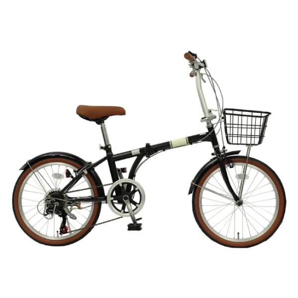Amazon | 折りたたみ自転車 20インチ スチール シマノ製 6段変速 カゴ