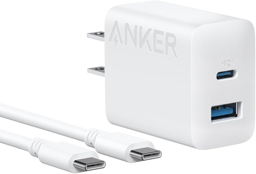 Amazon | Anker Charger (20W, 2-Port) with USB-C ＆ USB-C ケーブル