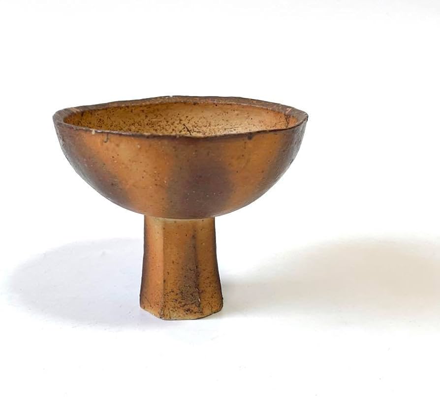 Amazon.co.jp: 陶芸家 作家物 渡辺聡 備前 高盃 馬上杯 備前焼 師 森陶