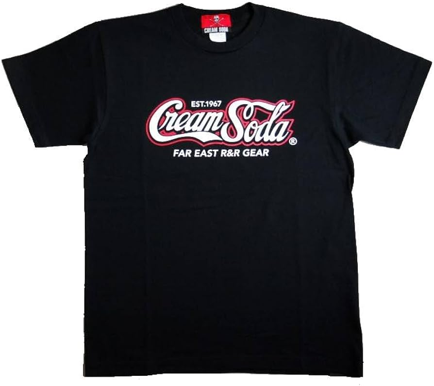 Amazon | CREAM SODA カーシブ アウトライン Tシャツ ☆ creamsoda