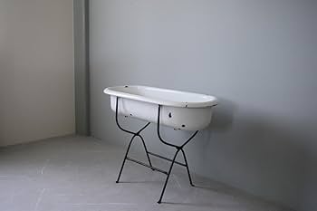 Amazon.co.jp: アンティーク 琺瑯製ベビーバス ホーロー風呂 花器