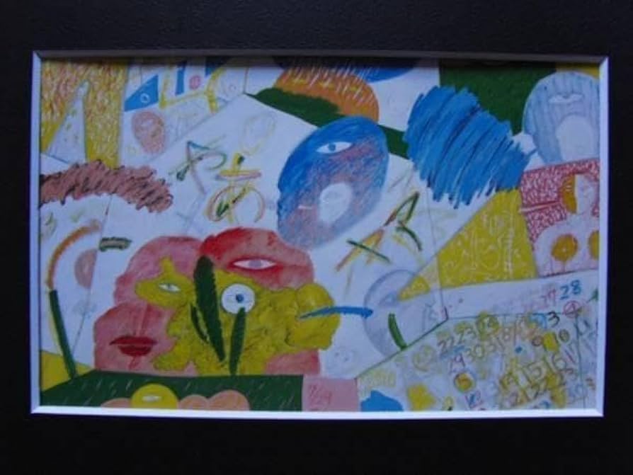 Amazon.co.jp: 吉武研司、絵日記―やあ、画集画、高級額、額装付、状態