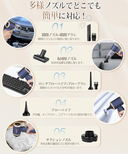 BeeTool - ハンディクリーナー ZX-106 ネイビー の評価 | SHOPSTAFF