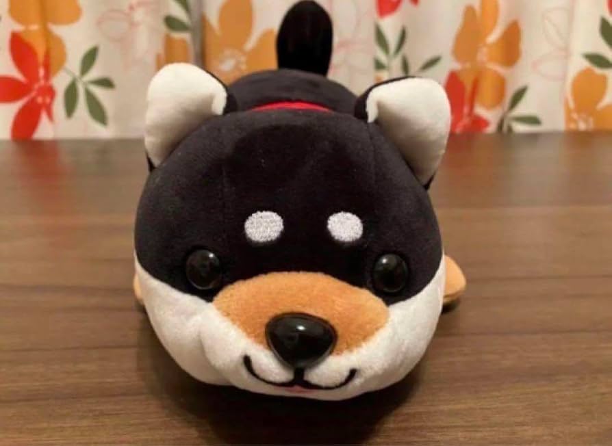 Amazon.co.jp: ハッピーまめしば 黒柴ぬいぐるみ : おもちゃ