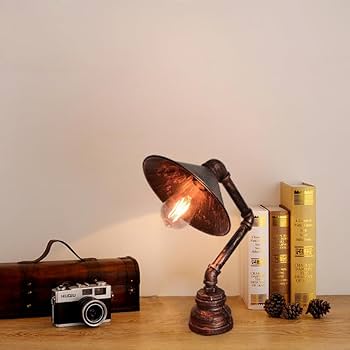 Amazon.co.jp : 千飾 デスクライト 水道管卓上ライト 電気スタンド