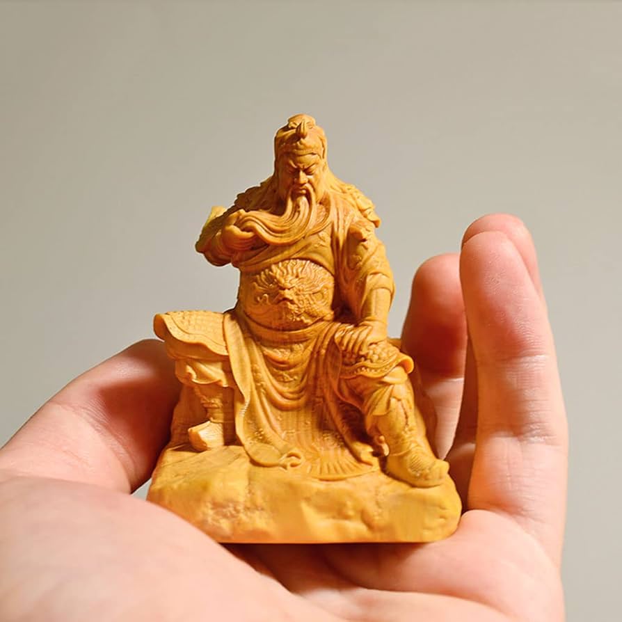 Amazon｜木彫り仏像 三国志 関羽 置物 木像 木製フィギュア 木彫り関公