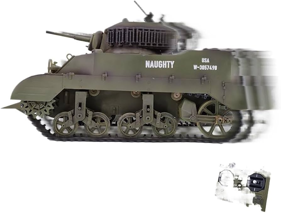 Amazon | ラジコン 戦車2.4GHz 1/16アメリカ陸軍スチュアートM5A1軽