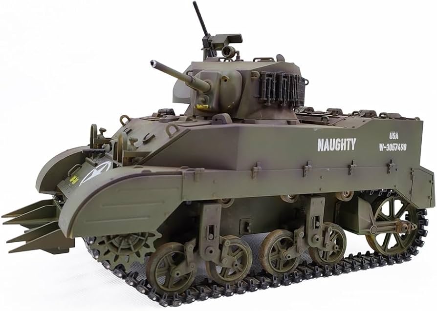Amazon | ラジコン 戦車2.4GHz 1/16アメリカ陸軍スチュアートM5A1軽