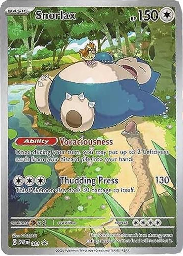 Amazon.com: Pokemon- Snorlax SVP 051 - Pokemon 151 Black Star