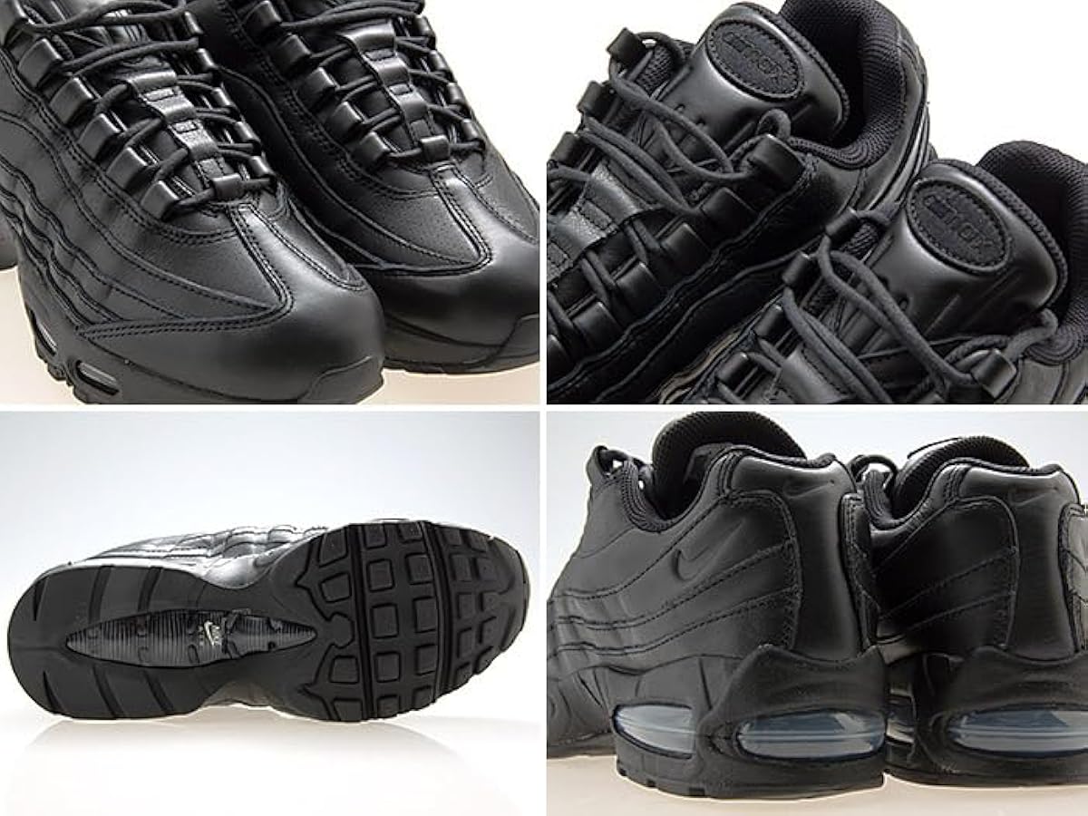 Amazon | [ナイキ] AIR MAX 95 LEATHER BIG BUBBLE QS【TRIPLE BLACK