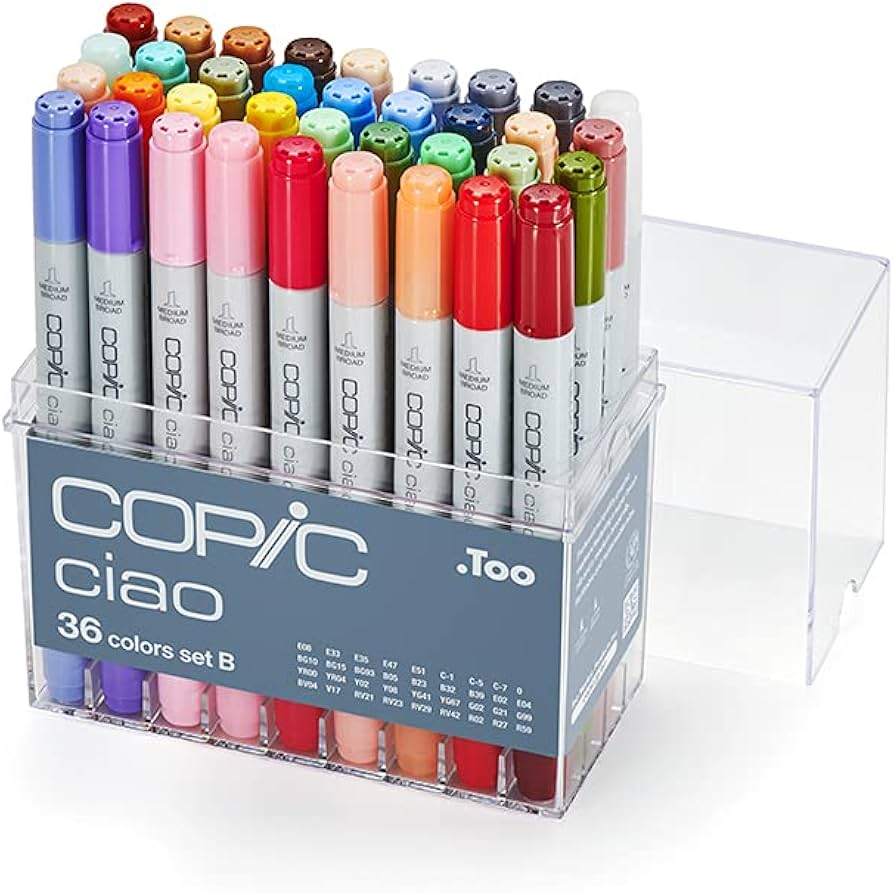 Amazon.co.jp: COPIC コピックチャオ 36色 Bセット : 文房具・オフィス用品