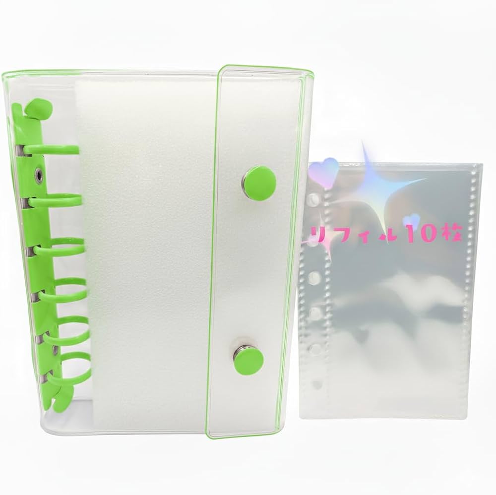 Amazon | シール帳 透明 A7 バインダー シール交換 透明リフィル10枚