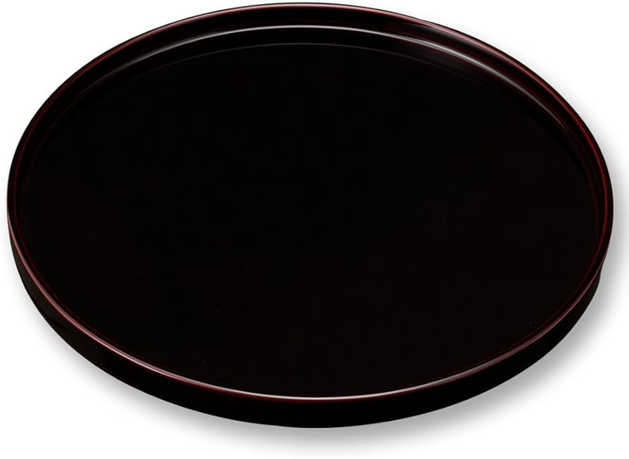 Amazon｜輪島塗 丸盆 9寸 溜 WA6-6｜トレイ・盆 オンライン通販