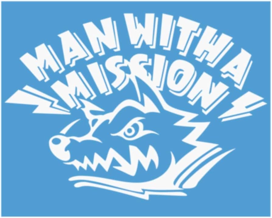 Amazon.co.jp: MANWITHMISSIONマンウィズ ステッカー (白) : 文房具