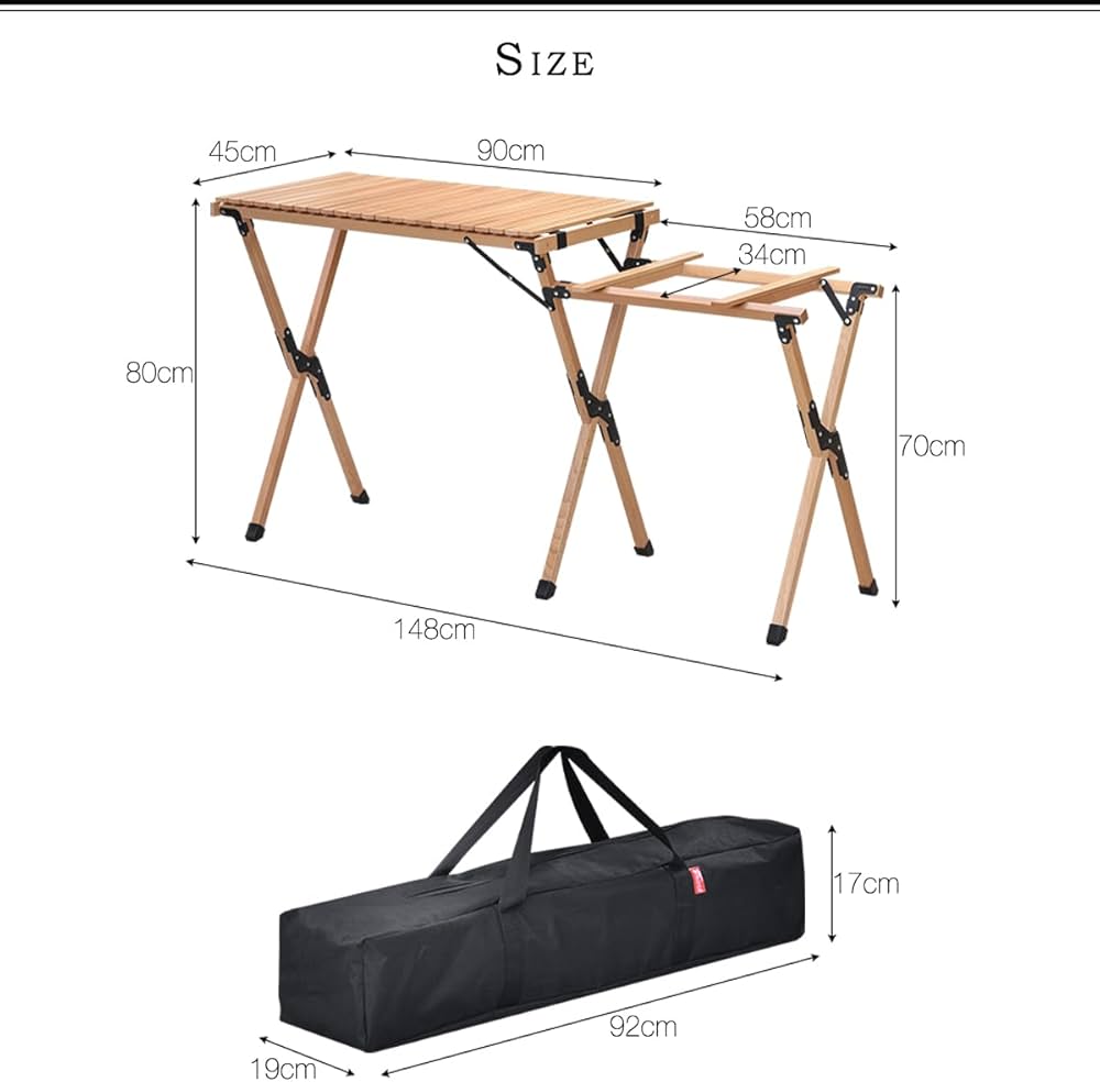 Amazon | FIELDOOR ウッドロールトップ キッチンテーブル 【ナチュラル