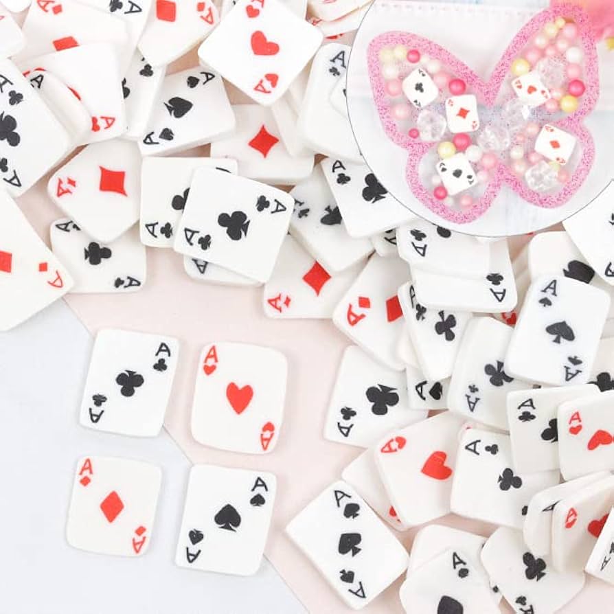 Amazon | 【封入 パーツ】15g トランプ モチーフ スライスパーツ