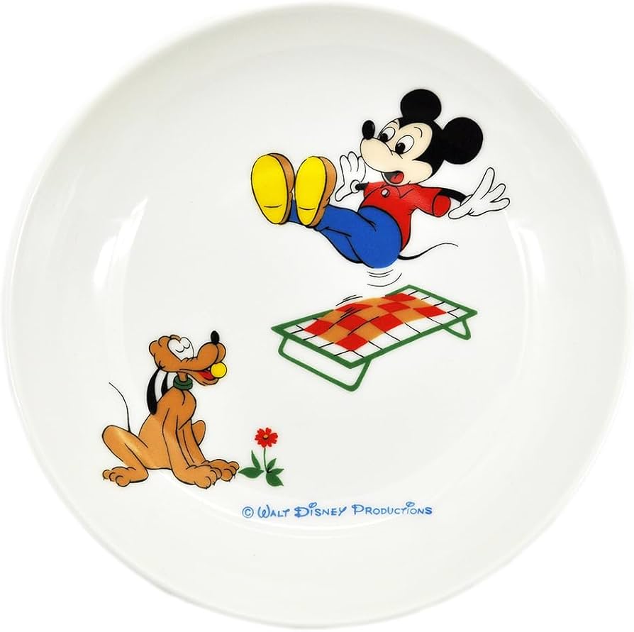 Amazon｜ディズニー ミッキーマウス 皿 プレート 約17cm 電子レンジ 食