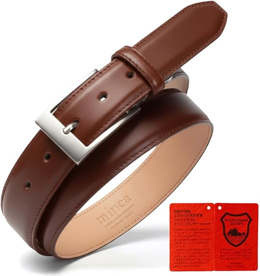 Amazon | 【最高級栃木レザー使用】minca ビジネスベルト メンズ 日本