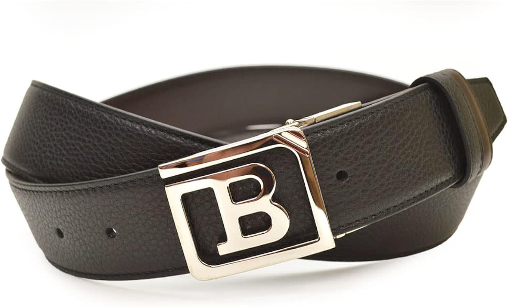 Amazon | [バリー] メンズ リバーシブルレザーベルト(サイズ調整可能