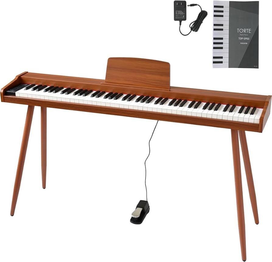 Amazon | TORTE トルテ 電子ピアノ 88鍵盤 セミウェイトキー フル