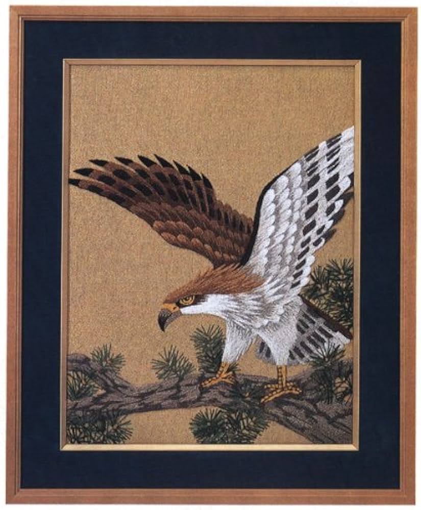 Amazon | 東京文化刺繍キット No107 老松と鷹（3号）(Bunka