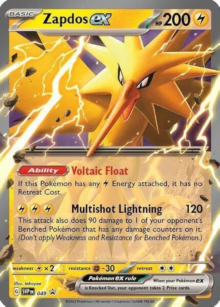 Pokemon - Zapdos ex SVP 049 - Pokemon 151 Black Star Promo - Holo