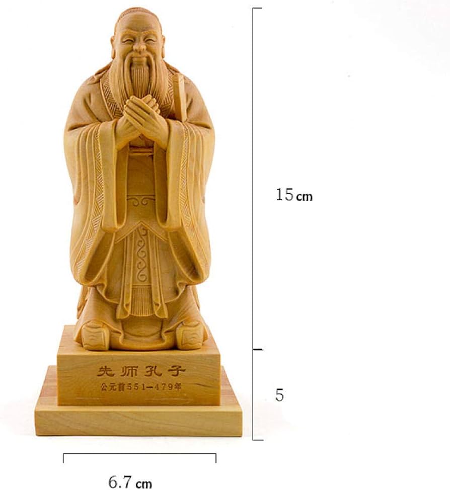 Amazon.co.jp: 頭の彫刻像 孔子像中国の歴史的彫刻装飾的な家具
