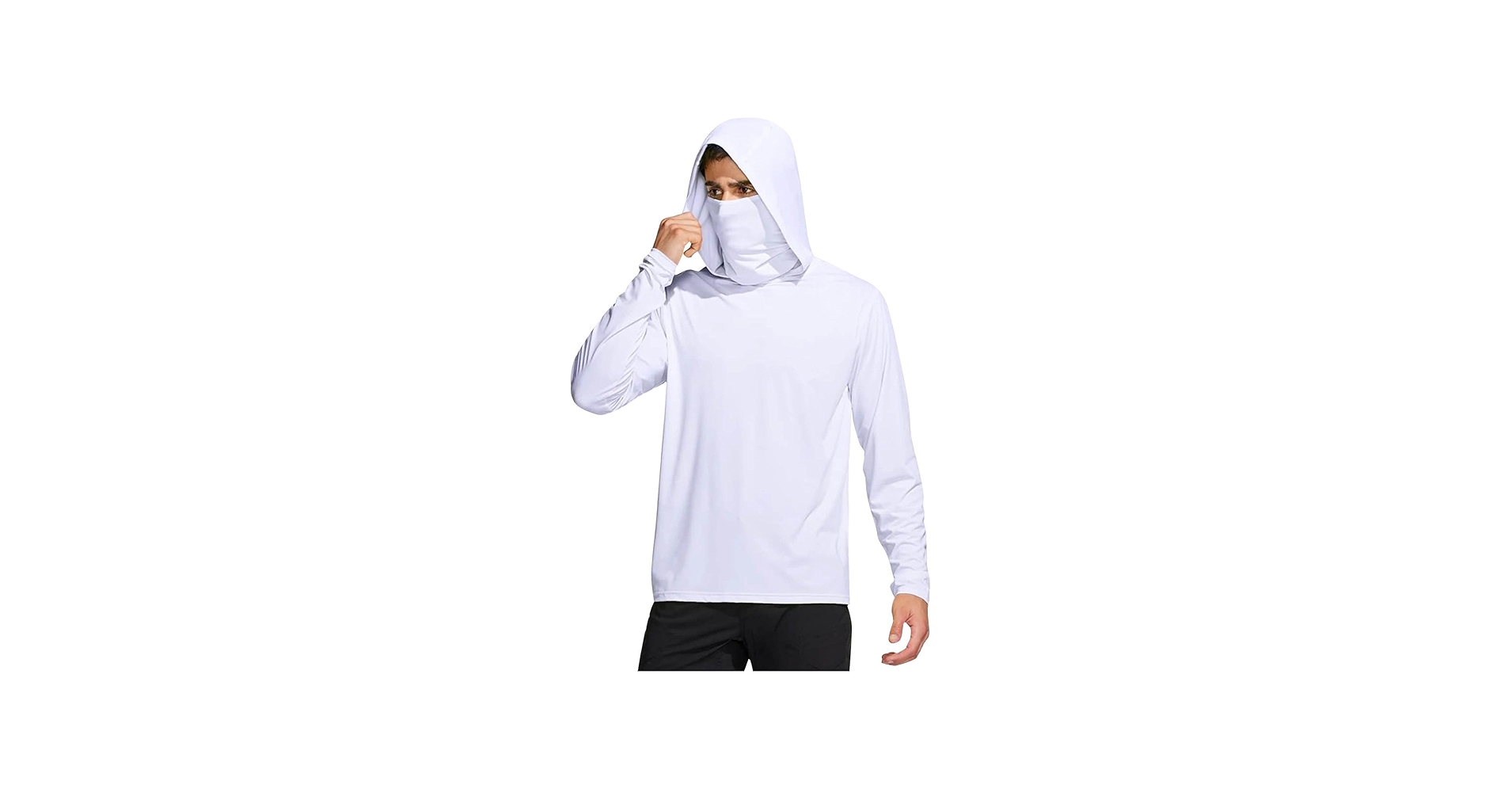 Amazon.com: Men's Sun Protection Hoodie with Mask UPF 50+ Long