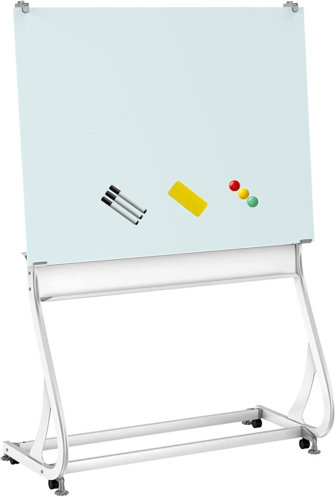 Amazon.co.jp: Putenahoto ガラス製ホワイトボード 脚付き 強化ガラス