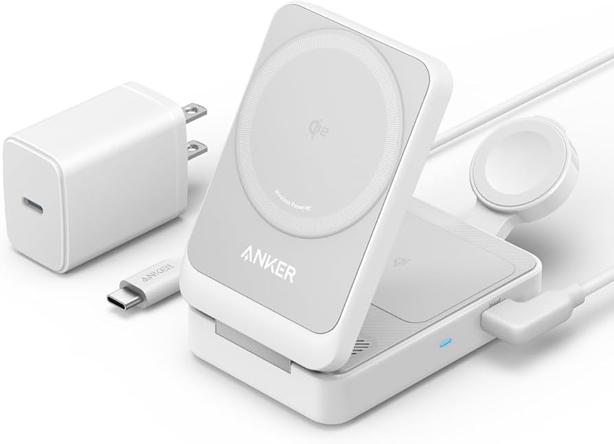 Amazon.co.jp: Anker MagGo Wireless Charging Station (Foldable 3-in