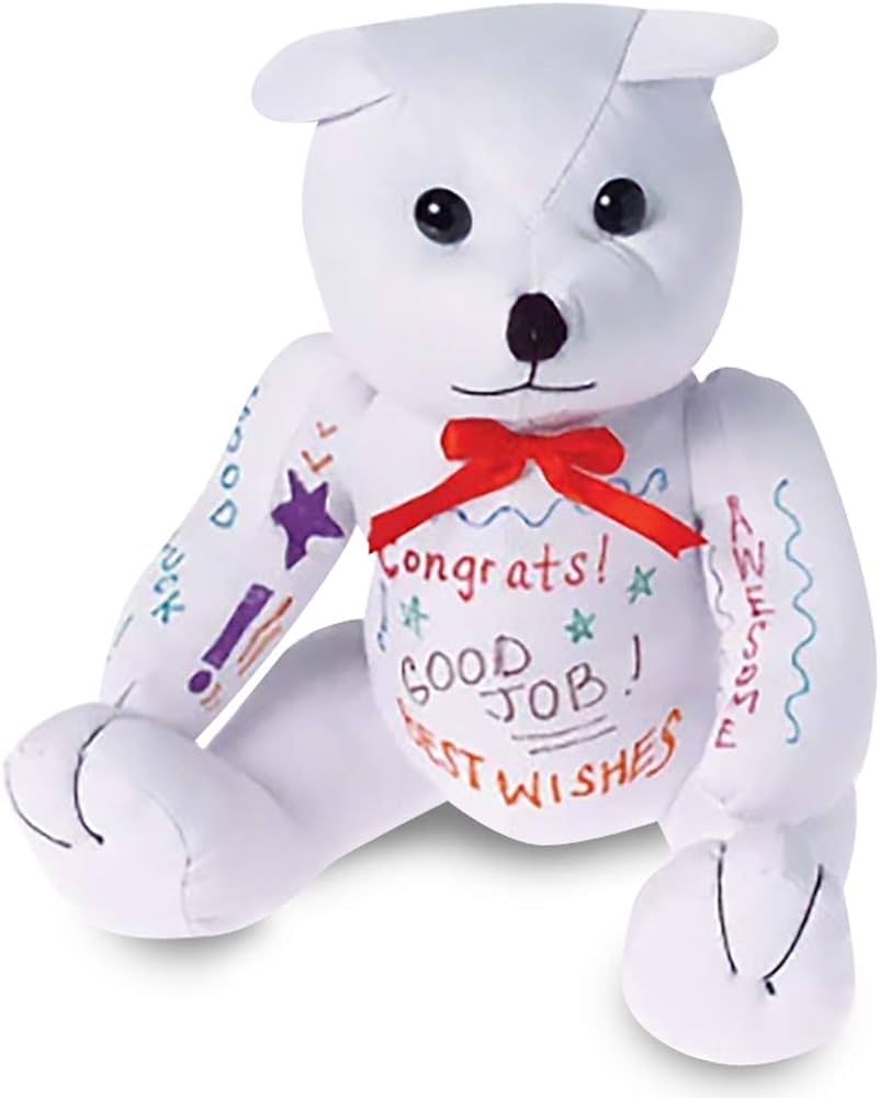 Amazon.co.jp: ArtCreativity ぬいぐるみ サイン入りテディベア 1