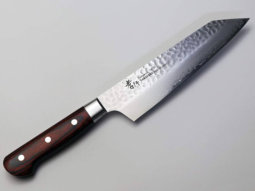 Amazon | V金10号ダマスカス33層鎚目 剣型牛刀（切付牛刀）190 | 堺