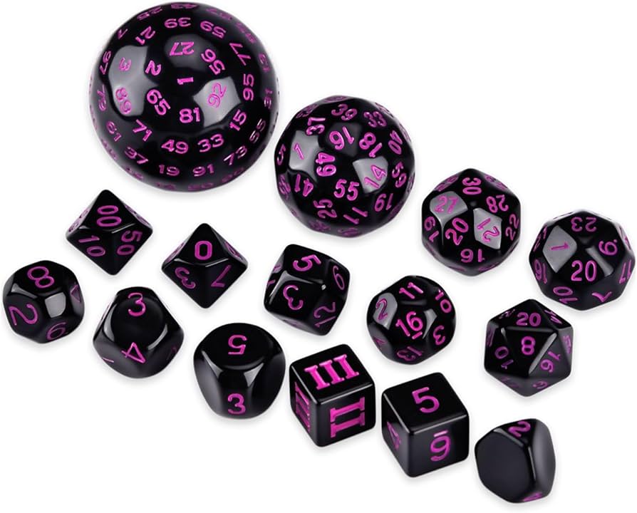 Amazon | ENN LLC サイコロセット 多面体ダイス 15個入り 100面 3-60面