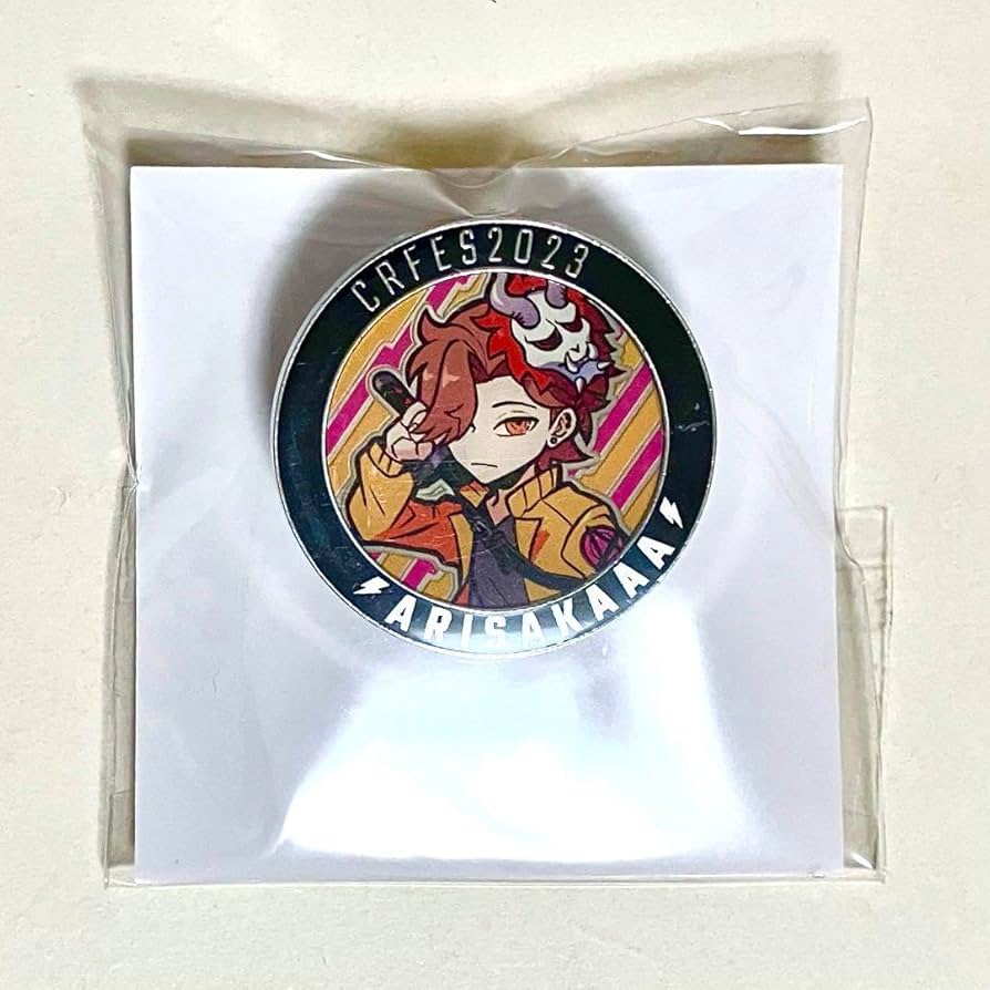 Amazon.co.jp: crazy raccoon CR フェス グッズ ピンバッジ ありさか