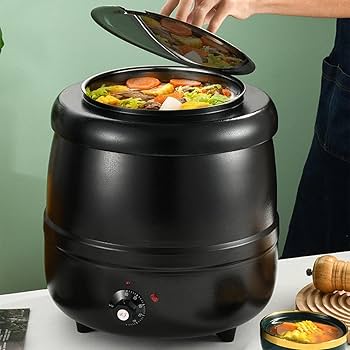 Amazon | 10L-13L食品用スープ釜ウォーマー, 業務用 ステンレス鋼 業務