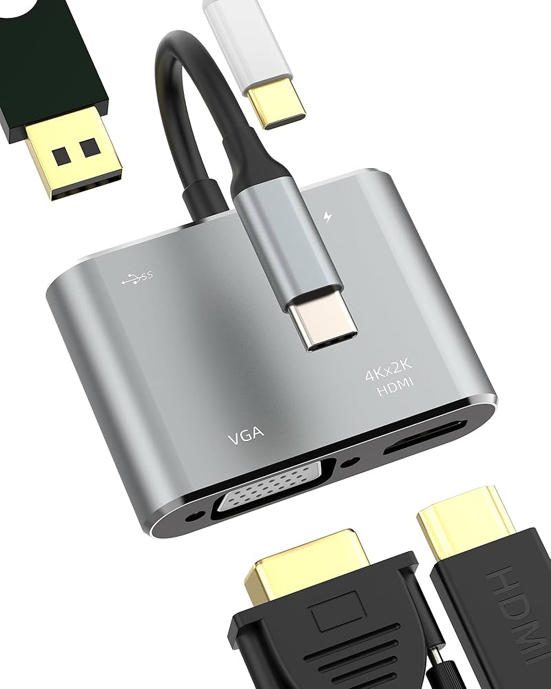 Amazon.co.jp: USB C変換HDMI USB-A VGA ハブ同時Type-C 急速充電器