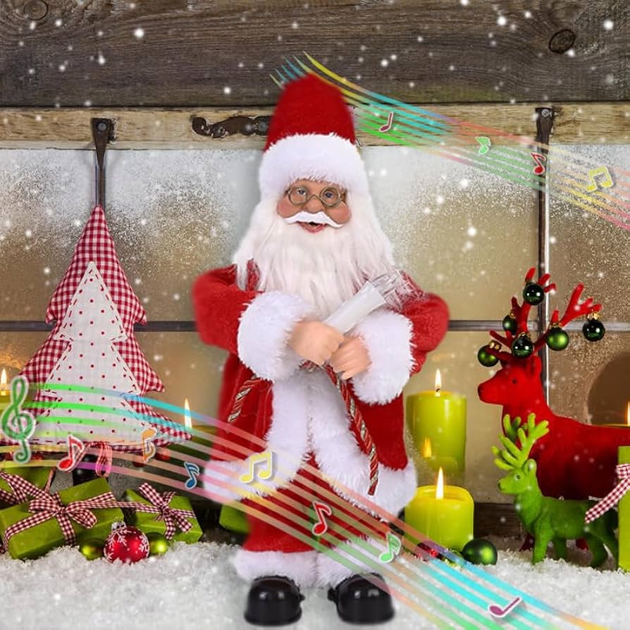 Amazon | クリスマス サンタ 人形 置物 音楽人形 電気サンタクロース